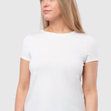 Crew Neck Hi-Lo Hem Tee