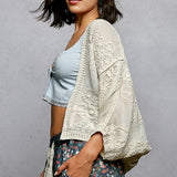 Crochet 3/4 Sleeve Cardigan