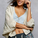 Crochet 3/4 Sleeve Cardigan