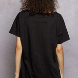 V Neck Basic Tee with Hi Low Hem