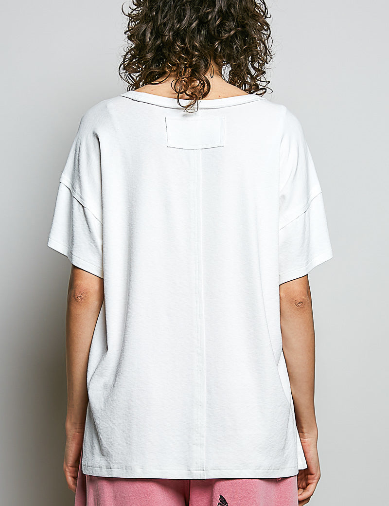 Round Neck High Low Hem Tee