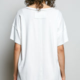 Round Neck High Low Hem Tee