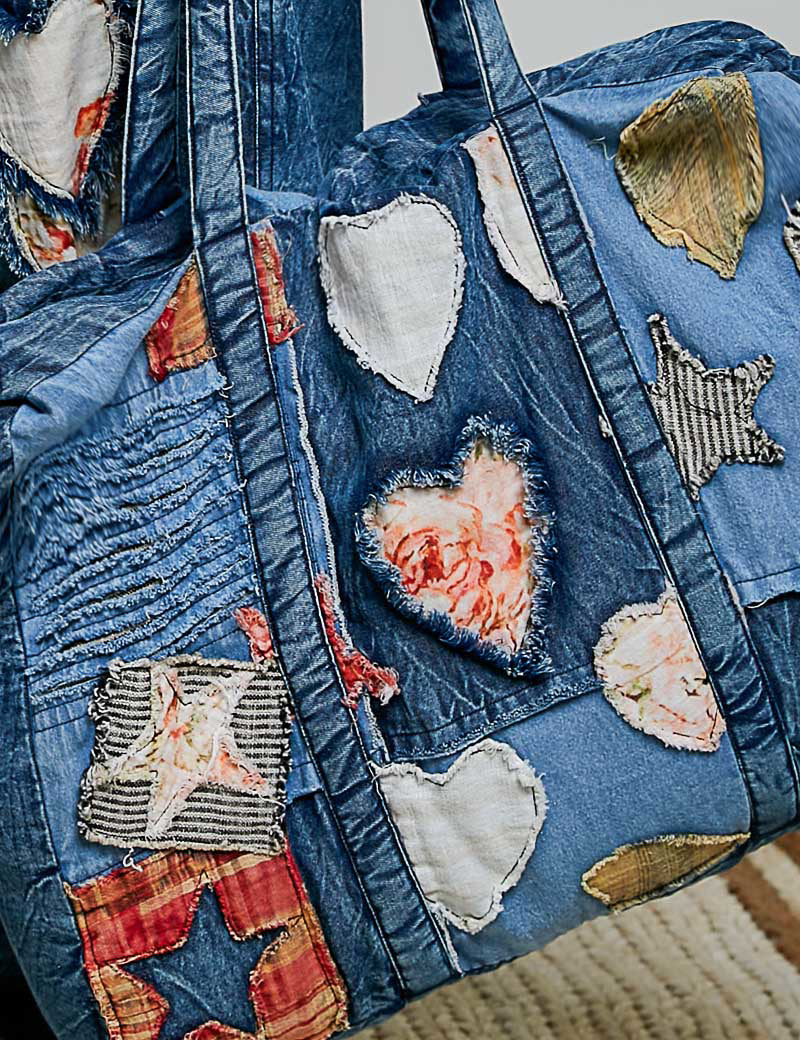 Pol Patchwork Denim Bag