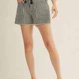 Drawstring Waist Stripe Shorts