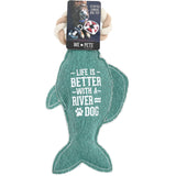 River Dog - 12" Canvas Dog Toy On Rope