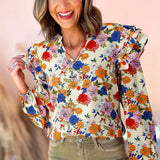 Long Sleeve Floral Blouse