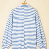 Sky Blue Stripe Oversize Top