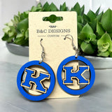 Big K Wood Circle Earrings