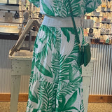 Milio Hawaiian Crop Top & Maxi Skirt Set