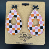 Fall Feels Checkered Earrings