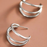 Silver Stainless Steel Hoops