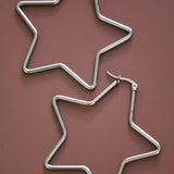 Stainless Steel Star Hoops