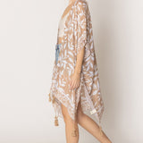 Summer Kimono With Leaves & Tassels