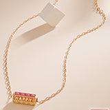 Hexagonal Prism Happy Necklace
