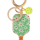 Pickleball Flower Print Keychain