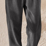Corduroy HW Straight Leg Pants