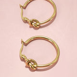 Knot Design Hoop Earrings