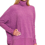 Brushed Melange Hacci Turtleneck Sweater