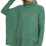 Brushed Melange Hacci Turtleneck Sweater