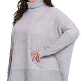 Brushed Melange Hacci Turtleneck Sweater