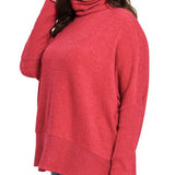Brushed Melange Hacci Turtleneck Sweater