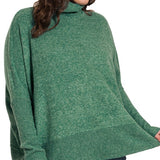 Brushed Melange Hacci Turtleneck Sweater