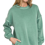 Hi-Low Pullover with Pockets