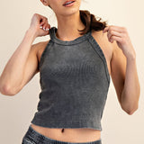 Mineral Washed Ribbed Tank