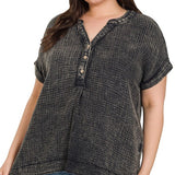 Double Gauze Henley Shirt