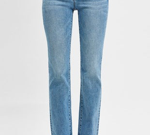 Risen Mid Rise-Straight Jeans