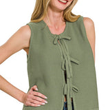 Tie Front Sweater Vest