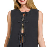 Tie Front Sweater Vest