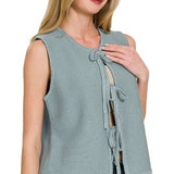 Tie Front Sweater Vest