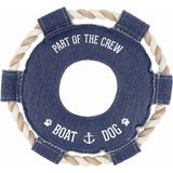 Boat Dog - 10.75" X 10.75" Canvas Dog Toy On Rope