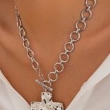 Hammered Cross Necklace