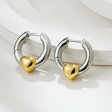 18K Two Tone Hoop Earrings