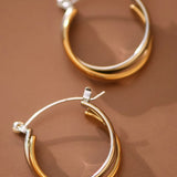 18K Stainless Steel Hoops