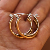 18K Stainless Steel Hoops