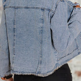 Scallop Trim Denim Jacket
