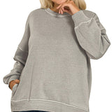 Hi-Low Pullover with Pockets