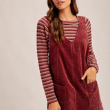 Corduroy Pinafore Overall Dress