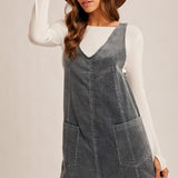 Corduroy Pinafore Overall Dress