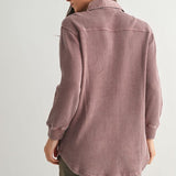 Waffle Knit Button Down Shirt