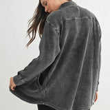 Waffle Knit Button Down Shirt