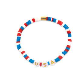 Pura Vida USA Vinyl Disc Stretch Bracelet