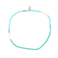 Pura Vida Mixed Seed Bead Stretch Anklet