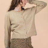 Oatmeal Crop Cardigan
