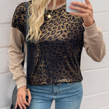 Vintage Long Sleeve Leopard Sweatshirt