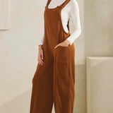 Wide Leg Corduroy Overall