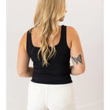 Bella Square Neck Rib Tank Top
